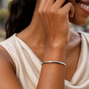 14K White Gold Knife Edge Bangle, view 4