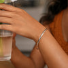 14K White Gold Knife Edge Bangle, view 5
