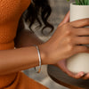 14K White Gold Knife Edge Bangle, view 6
