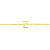 14K Yellow Gold Mini Initial Z Bracelet, view 3