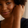 14K Yellow Gold Mini Initial Z Bracelet, view 4