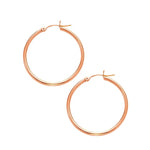Classic Hoop Earrings in 14K Rose Gold (2x30.00 mm)