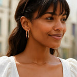 Classic Hoop Earrings in 14K Rose Gold (2x30.00 mm), view 2