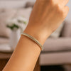 14K Two Tone Gold Mini Diamante Bracelet (4.00 mm), view 4