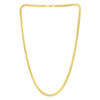 Sterling Silver Yellow Gold Plated Oval Snake Chain (4.20 mm), view 2