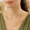 Sterling Silver Yellow Gold Plated Oval Snake Chain (4.20 mm), view 4