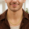 Sterling Silver Yellow Gold Plated Oval Snake Chain (4.20 mm), view 5