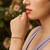 14K Rose Gold Diamond Cut Stretchable Moon Cut Bead Bracelet (3.00 mm), view 2