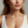Layering Saturn Bead Necklace in 14K Yellow Gold, view 3