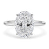 5 Carat Oval Lab Grown IGI G/VS1 Diamond Solitaire Ring in 14K White Gold