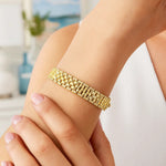 Panther Link Medium Bracelet in 14K Yellow Gold (9.60 mm), view 4