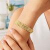 Panther Link Medium Bracelet in 14K Yellow Gold (9.60 mm), view 4