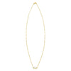 14K Yellow Gold Hexagon Mother Of Pearl Pendant Necklace
