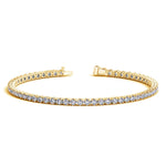 Lab Grown Round Diamond Tennis Bracelet in 14K Yellow Gold (4 cctw F/G VS2/SI1)