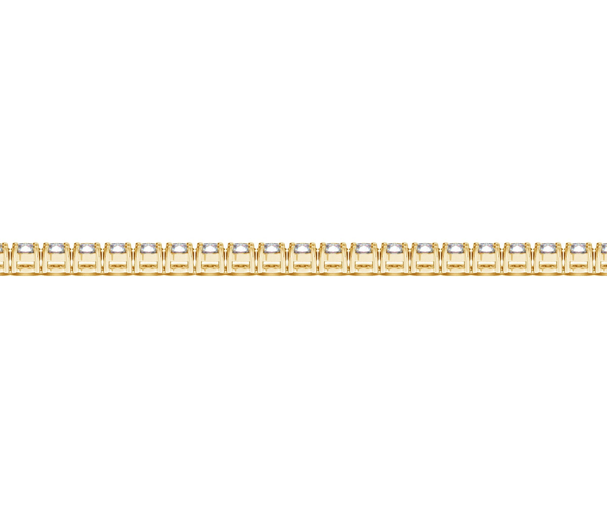 Lab Grown Round Diamond Tennis Bracelet in 14K Yellow Gold (4 cctw F/G VS2/SI1), view 3
