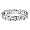 Round Cut Lab Grown Diamond Eternity Ring in 14k White Gold (6 cttw FG/VS2)