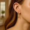 14k Yellow Gold Safety Pin Earrings