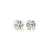 3 cttw Certified IGI Lab Grown Round Diamond Earrings 14k Yellow Gold (G/VS2)