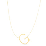 14K Yellow Gold Yours Truly Large Initial G Necklace