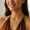 14K Yellow Gold Yours Truly Large Initial G Necklace, view 3