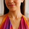 14K Yellow Gold Yours Truly Large Initial G Necklace, view 4