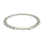 Rhodium Plated Sterling Silver Curb Style Bracelet (7.90 mm), view 2