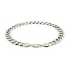 Rhodium Plated Sterling Silver Curb Style Bracelet (7.90 mm), view 2