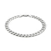 Rhodium Plated Sterling Silver Curb Style Bracelet (7.90 mm), view 3