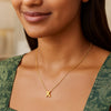 14K Yellow Gold Yours Truly Block Letter Initial X Necklace, view 3