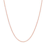 14k Rose Gold Round Cable Link Chain (1.25 mm), view 2