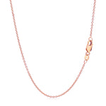 14k Rose Gold Round Cable Link Chain (1.25 mm), view 3