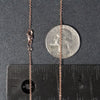 14k Rose Gold Round Cable Link Chain (1.25 mm)