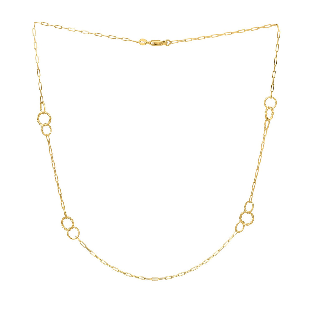 Twistted Link Necklace in 14K Yellow Gold, view 2