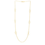 Twistted Link Necklace in 14K Yellow Gold, view 3