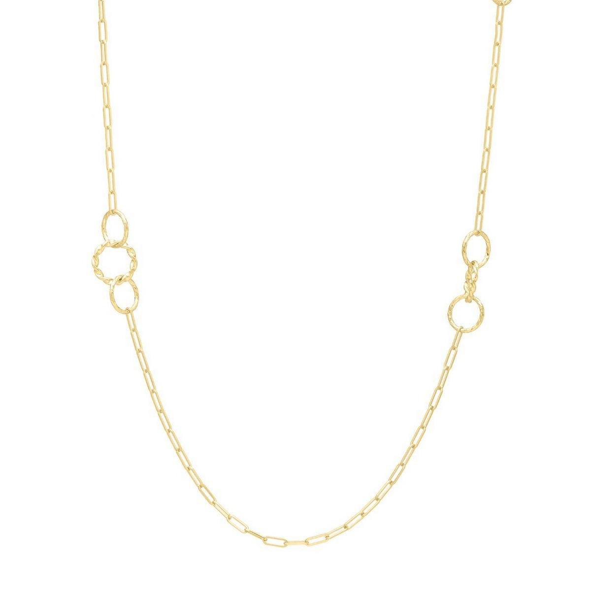 Twistted Link Necklace in 14K Yellow Gold, view 4