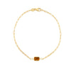 14K Yellow Gold Citrine Paperclip Bracelet (1.50 mm), view 2
