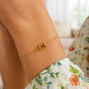 14K Yellow Gold Citrine Paperclip Bracelet (1.50 mm), view 3