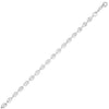 Sterling Silver Rhodium Plated Puffed Mariner Chain (3.70 mm)