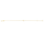 14K Yellow Gold Mini Initial N Bracelet, view 2