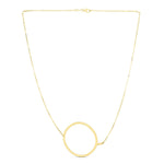 14K Yellow Gold Yours Truly Large Initial Q Necklace, view 2
