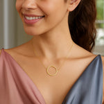 14K Yellow Gold Yours Truly Large Initial Q Necklace, view 3