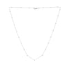 14K White Gold Saturn Bead Chain Necklace, view 2