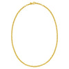 14K Yellow Gold Charm Link Cable Chain Necklace (3.30 mm)