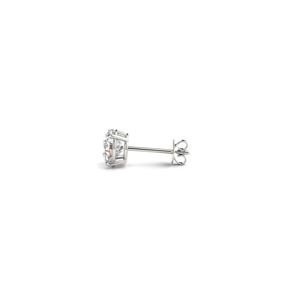 1 cttw Certified IGI Lab Grown Round Diamond Stud Earrings 14K White Gold (G/VS2), view 2