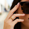 14K Yellow Gold Textured Rope Ring (4.00 mm), view 3