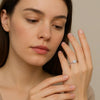 3/4 Carat Round Lab Grown IGI G/VS1 Diamond Solitaire Ring in Sterling Silver