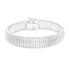 Sterling Silver Rhodium Plated Standard Thick Tubogas Bracelet (12.00 mm), view 2