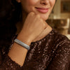 Sterling Silver Rhodium Plated Standard Thick Tubogas Bracelet (12.00 mm), view 4