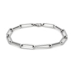 14K White Gold Extra Wide Paperclip Chain Bracelet (6.10 mm), view 3