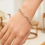 14K White Gold Extra Wide Paperclip Chain Bracelet (6.10 mm), view 5